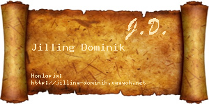 Jilling Dominik névjegykártya